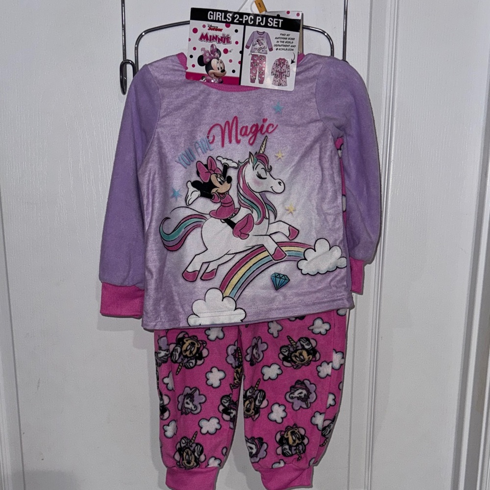 Disney Junior Minnie Mouse Pajamas Toddler Girls Kids NWT 3T